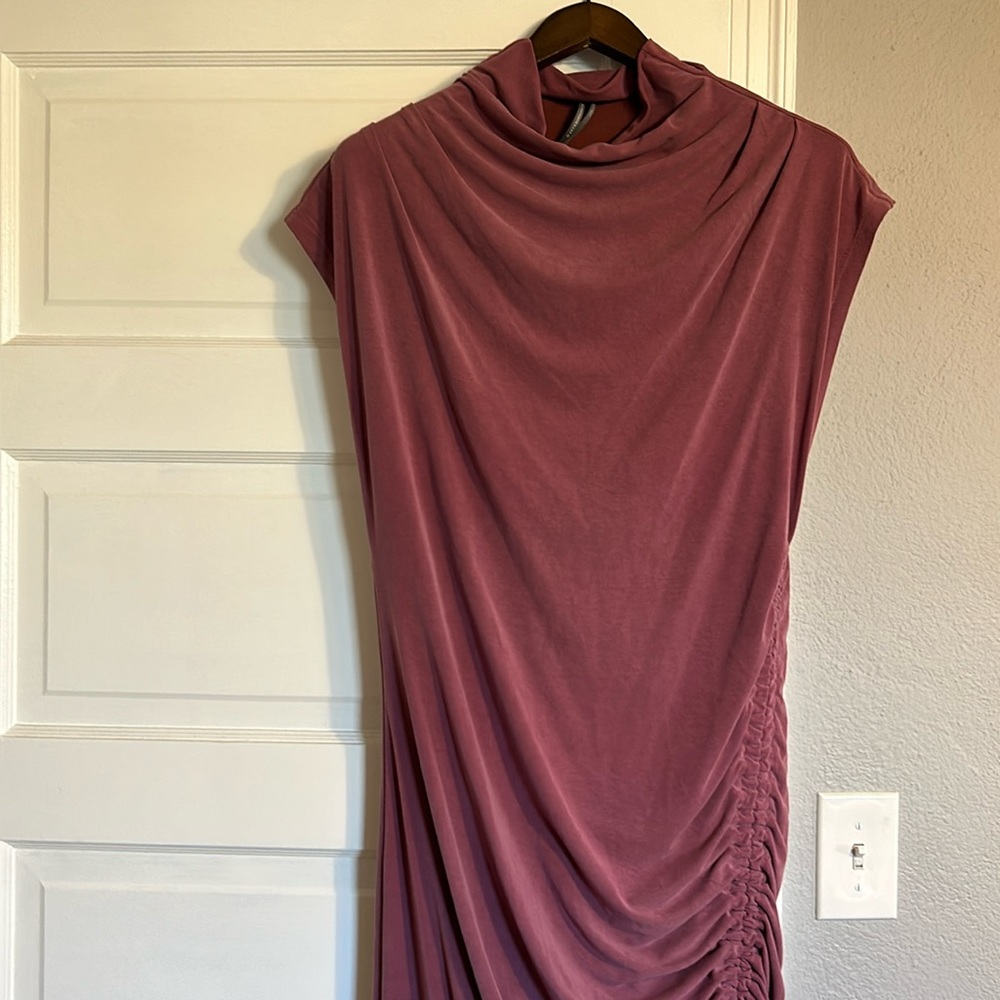 Anthropologie Ruched Side-Slit Dress